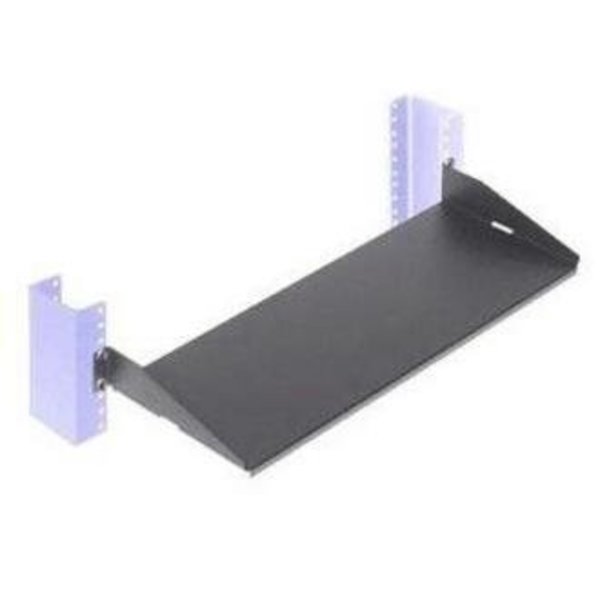 Rack Solutions 2Post Fixed Shelf, 7 Inches Deep w/ Solid Bottom w/ Flanges Up. 1USHL-022HALF-7US